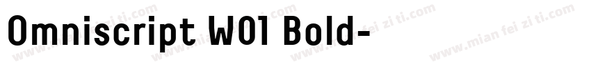 Omniscript W01 Bold字体转换